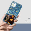 TAHANgTA New style  New style Great Art Aesthetic David Mona Lisa Clear Phone Case For iPhone 15 14 13 12 11 Pro Max Mini XS X XR SE 2020 7 8 Plus Soft Cover. 