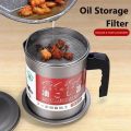Oil Storage Container With Filter Oil Container With Built-in Strainer Household Pot Stainless Steel Pot Oil Pot For Kitchen Household Oil Pot With Filter Stainless Steel Oil Pot With Strainer. 