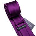 Sunfloweio Barry.Wang Purple Lilac Lavender Silk Mens Tie Handkerchief Cufflink Set Jacquard Floral Necktie for Male Wedding Business Party. 