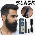 Beard Filler Pen Forked Four-Head Waterproof Repair Moustache Styling Black Dark Brown Hair Enhancer Tint Shape Tool with Brush. 