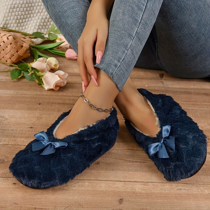 Women's indoor warm soft plush slippers Warm Indoor For Carpet Slippers