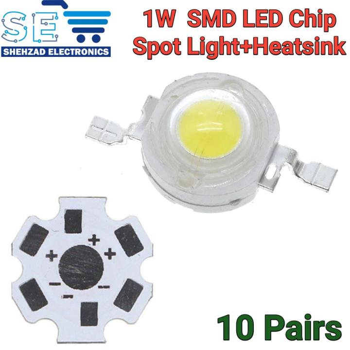 10pcs 1W 3W High Power LED Chip SMD Warm White SMD Spot Light with Heat Sink