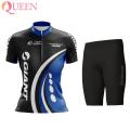 【Queen】Giant Womens Cycling Jersey Set Half Zip Bike Shorts with Padding. 