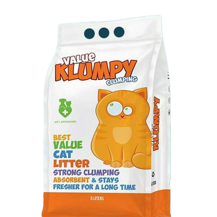 Klumpy Value Klumpy Clumping Cat Litter - 5 Litre & 20 Kg | Daraz.pk