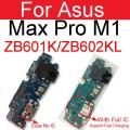 USB Charger Port Connector Flex Cable Board Module For ASUS ZenFone Max Pro M1 ZB601KL ZB602KL Charging Jack Dock Board. 