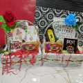 pack of 2 baskets for mother and father - ideal for gift on mother's day / father's Day / anniversary gifts for parents. 