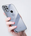 For Infinix Hot 10s / Hot 10s NFC Back Cover with Lanyard Fashion Shiny Plating Maple Leaf Design Camera Lens Protection Square Edge Soft Silicone Protective Phone Case. 