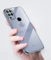 For Infinix Hot 10s / Hot 10s NFC Back Cover with Lanyard Fashion Shiny Plating Maple Leaf Design Camera Lens Protection Square Edge Soft Silicone Protective Phone Case. 