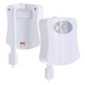 Motion Sensor Toilet Seat Night Light 8 Colors For Smart Home Toilet Bowl WC Toilet Light - White 1 Pcs. 