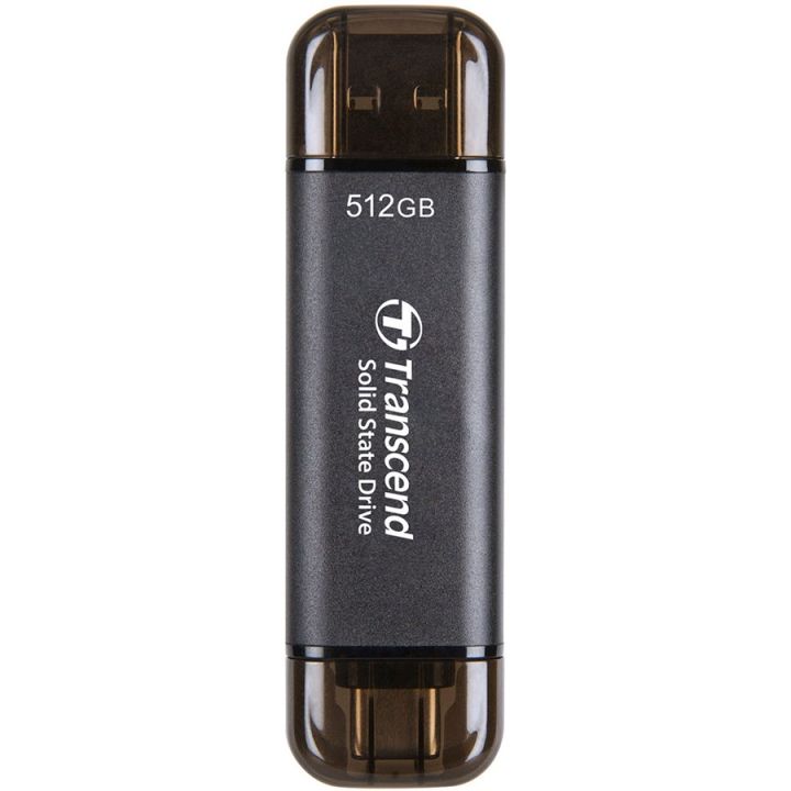 Transcend ESD310C 512GB Dual USB 10GBPS Portable SSD USB Type-A, USB Type-C | TS512GESD310C