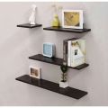 4pcs Wooden Shelf Wall Book Shelf Home Decor Floating Hanging Shelves Display Rack. 