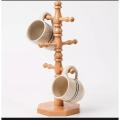 Wooden Cup Holder - Wooden Holder - Cup Stand - Wooden Cup Stand (Tree Holds Up to 6 cups). 