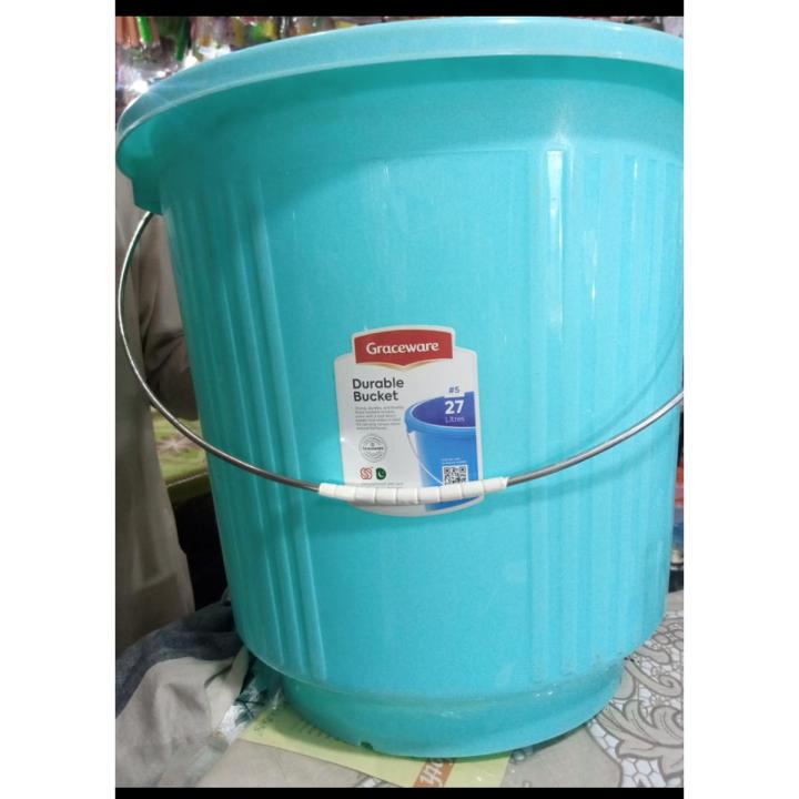 Plastic Bucket for Multipurpose Uses (27 Liters) (14 Inch's Height) Random Colors