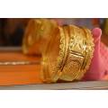 24K Gold Plated Bangles Gajra Set. 
