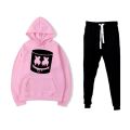 Trendy Singer Marshmello Printed Hoodie With Winter Trousers Export Quality Fleece Hoodies Tracksuit For Men. 