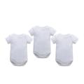 Pack of 3 Newborn Baby Bodysuits Romper in Cotton Stuff for Newborn Baby (Unisex) Available 0 to 12 Months - Half Sleeves - White. 