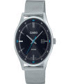 CASIO BLACK DIAL WITH DATE & MESH STEEL BRACELET MEN'S WATCH - MTP-E710M-1AVDF. 