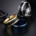 Fashion Ring Smooth Surface Stainless Steel Smart Sensor Body Temperature Ring. 