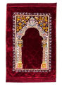 [PACK OF 1] Val-vet Foam Print Embossed Jai namaz / Janamaz / Prayer Rug / Prayer Mat premium quality pyaer mat/jaaye namaz orthopaedic jaye namaz /orthopaedic prayer mat. 