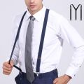 Slim Strip Elastic Suspenders / Gallis -  Adjustable  |   Y Shape Clip-on Style   |   3 Clip Pants Braces For Men. 