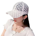Korean Women Girls Hollow Out Flower Lace Baseball Cap/ Summer Breathable Anti UV Snapback Floral Cotton Hats. 