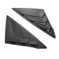 Rear Side Window Louvers Triangular Window Glass Blinds for Honda Civic Sedan 11Th 2022 2023 - ABS Matt Black. 