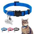 Safety Breakaway Cat Collars Quick Release Kitten Collar Personalized Custom Cats Collar Necklace with Bell for Cat Kitty Puppy. 