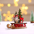Christmas Ornament Handcrafted Wooden Santa Claus Sleigh Ornament Exquisite Christmas Decor for Diy Crafts Southeast Asian Buyers' Favorite Party Accessories. 