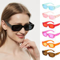 European American Classic Squares Women Sun Glasses Lady Retro Fashion Shading Eyewear Sunglasses for Delicate Women Outdoor Rectangular Small Frame Colorful Transparent Orange Sunglasses. 