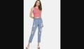 Boyfriend Fit Mid Rise Highly Distressed Jeans 3. 