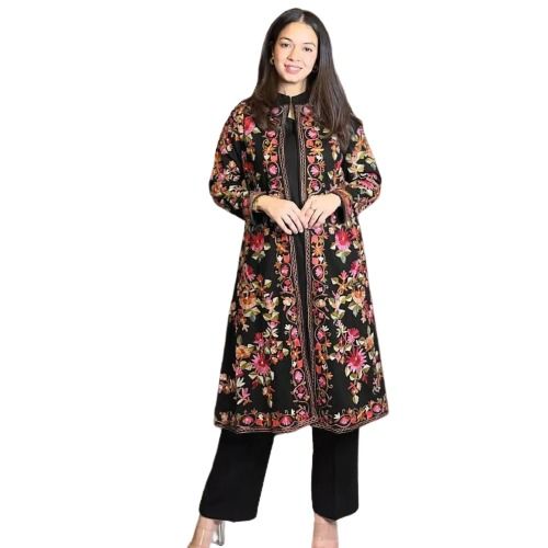 Eid Collection - Embroidered Gown with Sleeveless Inner and Trouser, Stitched 3-Piece Dress for Women by Rangoli