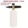 Snow Foam Lance for DEXTRO - Foam Cannon Shampoo Dispenser Sprayer - for some Pressure Washers of Samco, Daewoo, Total, Ingco, CVS, CPT, Lutian, Ancor, Jasco, Crown, Wika, Hitachi, etc. - select 750ml Plastic OR 1000ml Metal. 