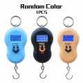 H.M   Portable Handy Pocket Smile 10Kg x 10g Mini Electronic Digital LCD Scale Hanging Fishing Hook Luggage Balance Weight Weighing Scales NOTE random color will be delivered. 