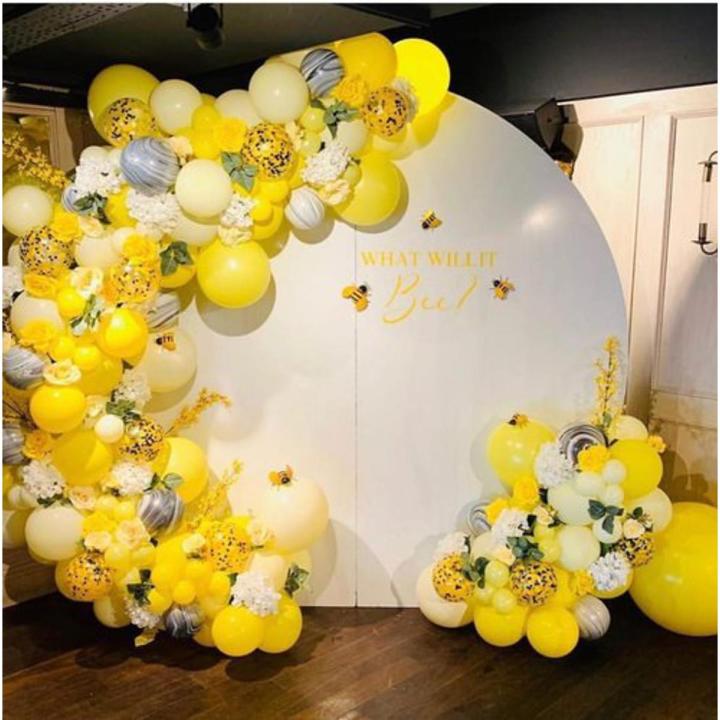 Pack of 50 ( 25 White & 25 yellow ) Party Balloons 14 Inch High Quality Latex Balloons for yellow And white Theme Birthday Party Decoration, Weddings, Baby Shower, Bridal Shower