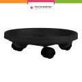 Techmanistan Rolling Round Plant Pot Stand With 3 Wheels, Round Plant Moving Plant Pot Stand Caddy For Indoor or Outdoor Heavy Duty Planter, Patio & Garden Planter Stand Gamla Stand Outdoor Plant Stand Indoor Garden Pot Stands Planter Holders. 