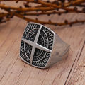Vintage Nordic Compass Ring for Men Boys 316L Stainless Steel Cross Rings Bike Amulet Fashion Party Jewelry Gifts Wholesale. 