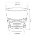 IKEA MUSKOT Plant pot, white 12 cm. 