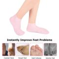 New High quality Unisex 1 pair Silicone Moisturizing Spa Gel Heel Socks Jelly Socks Foot Care Socks Full Heel Length Foot Skin Care Tools Heel Pad Cracked Dead Skin Remove Protector Pain Relief Pedicure Tools. 