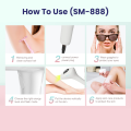 MomDaughts' HR IPL Laser Hair Removal Machine SM-888 - Permanent Female Hairs Removing Pulsed Light Electric Depilatory Device For Facial Body Bikini. 
