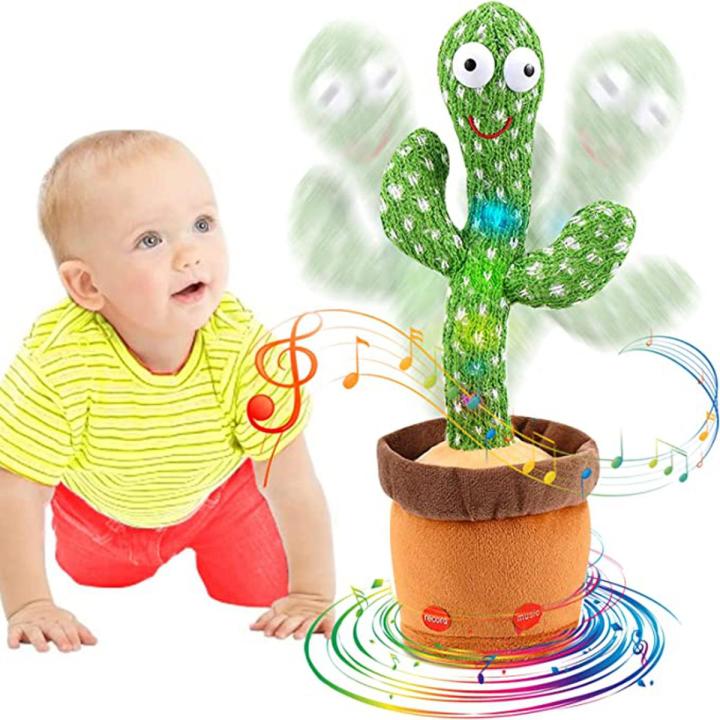 Cute Dancing Cactus Toy With 120+ Songs Recording Features and Chargable For Toddlers - Q10900