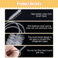 Techmanistan 1M Extra Long Flexible Tube Pipe Cleaner Brush Fridge Cleaning Tool, Refrigerator Cleaner Wire, Kitchen Sink Drainer Wire Brush, Stainless Steel Drain Tube Cleaning Brushes for Sink Refrigerator. 