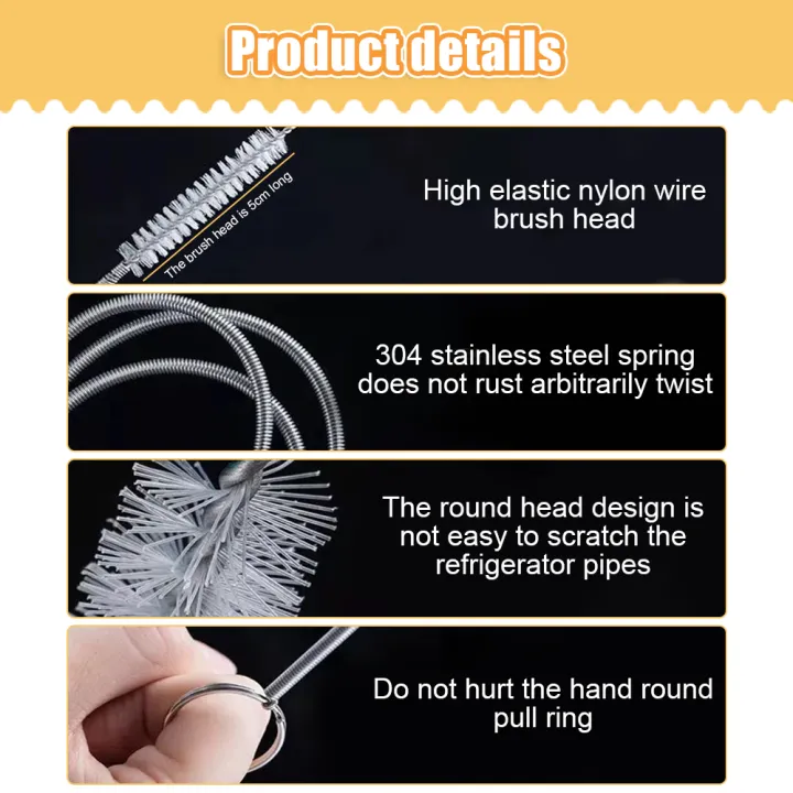 Techmanistan 1M Extra Long Flexible Tube Pipe Cleaner Brush Fridge ...