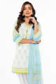 Alkaram Studio Unstitched 3 Piece Printed Lawn Suit With Chiffon Dupatta SS-26.1-24-WhiteA132377271. 