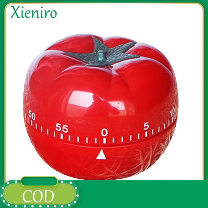 Xieniro Tomato Shaped Kitchen Timer Tomato Kitchen Timer Alarm Clock 1-60 Minutes Countdown Mechanical Reminder Stylish Tomato Timer