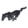 Luxury Horse Metal Logo Mustang Horse Emblem Sticker for All Cars, Jeep, SUV (Black). 