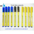 qalam marker, cut nib marker,permanent 605 blue and 605 black and 604 blue. 