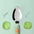 Serving Silicone Spoon Baby Fruit Spoon Food Feeder: Double- headed Silicone Feeding Spoon Scraping Spoon Infant Spoons for Children Toddler Child Kids Ice Cream Spoon. 