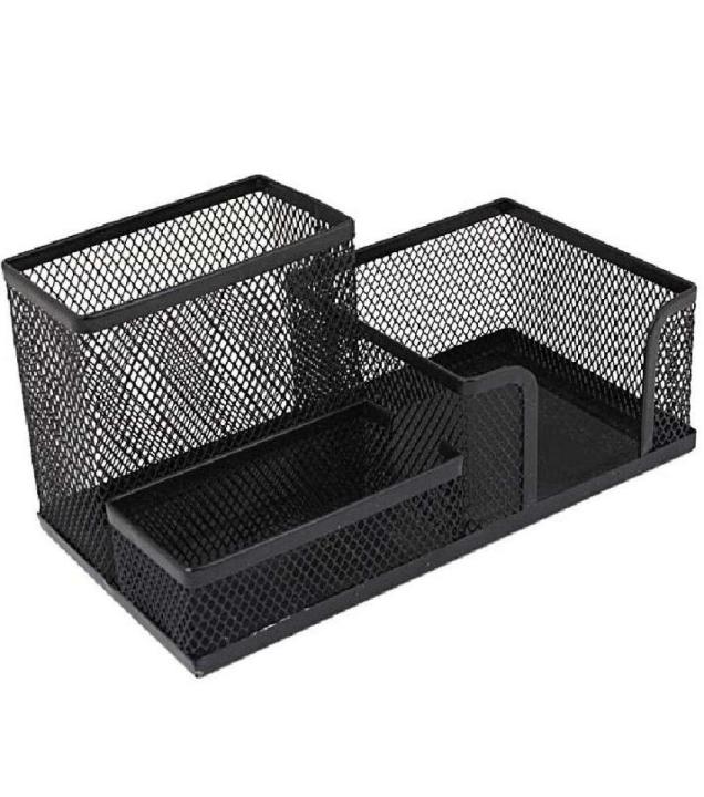 3%20in%201%20Metal%20Mesh%20Pen%20Holder%20-%20Desk%20Organizer%20-%20Pencil%20/%20Multifunctional%20Sationery%20Holder%20-%20Office%20School%20Home%20Table%20Accessories%20-%20Image%202