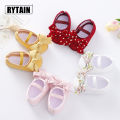 Summer Baby Girls Shoes Retro Toddlers Prewalkers Flower Footwear Shoes Infant Soft Bottom First Walkers 0-18M Anti-slip Toddler Shoes. 