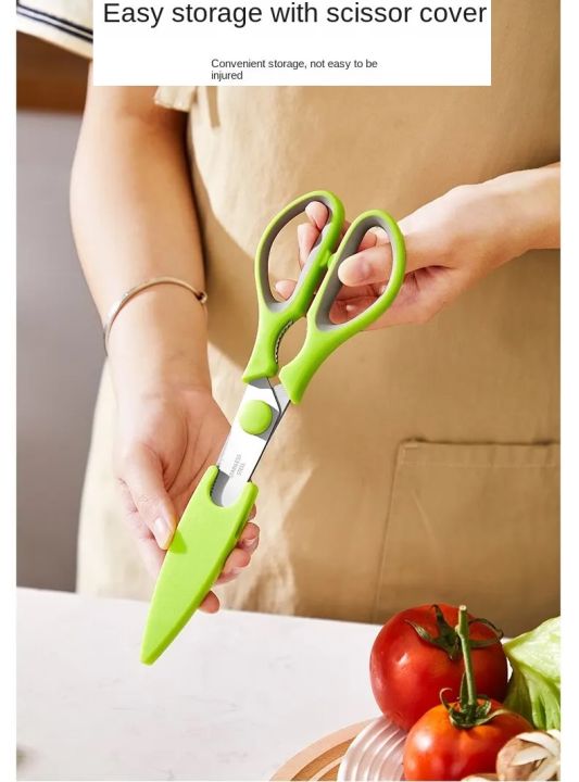 Kitchen%20Scissor%20With%20Cover%20Tailor%20Paper%20Cuttings%20orange%20handle%20office%20scissors%20household%20stainless%20steel%20multi-function%20scissor%20Use%20with%20Nut%20Cracker%20-%20Image%208